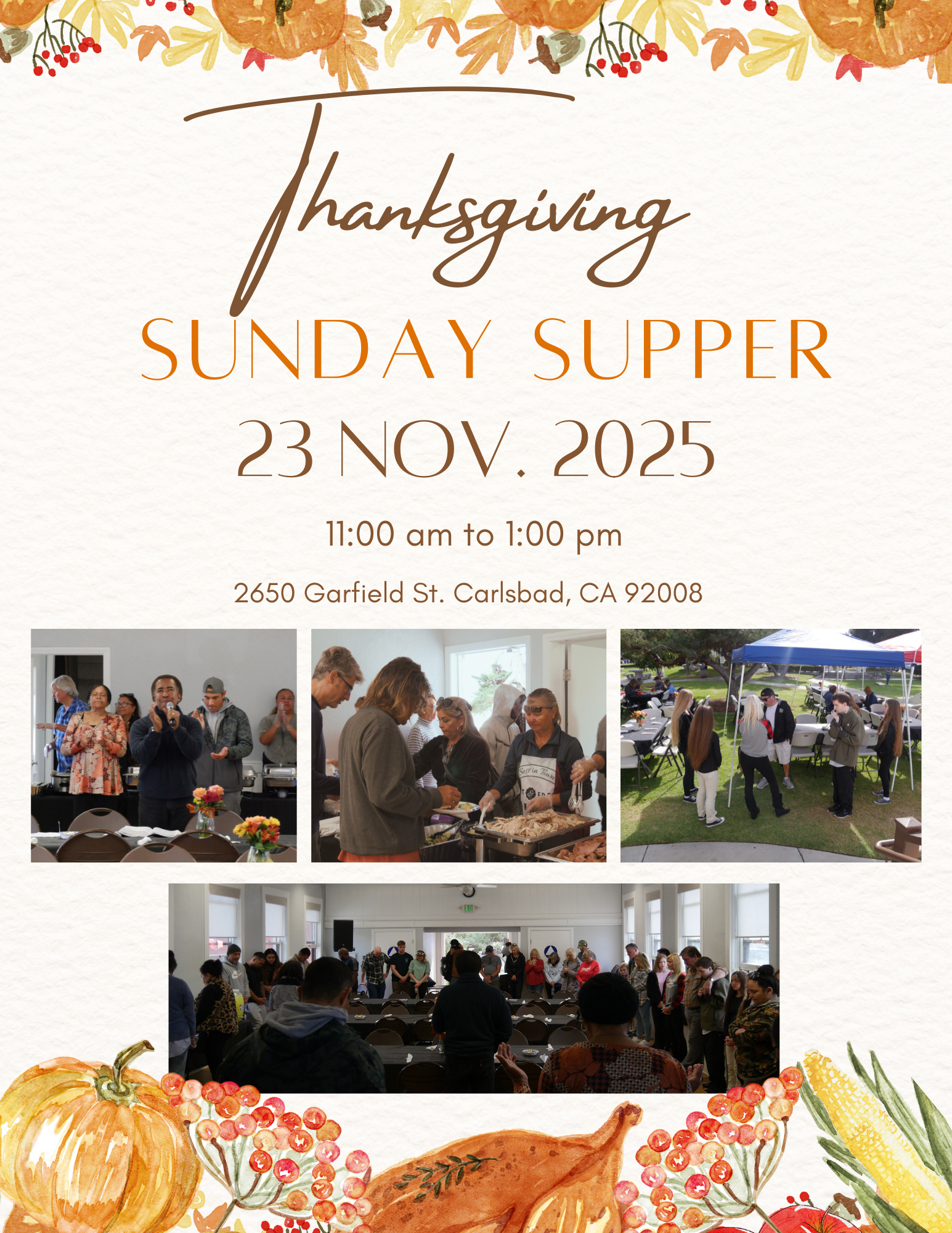 Thanksgiving Sunday Supper 23. Nov, 2025